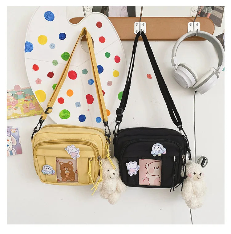 New Kawaii Bag Girls 2025 New JK Transparent Bag Small Crossbody Bag For Women Purses and Handbags Shoulder Bag Itabag Bolso