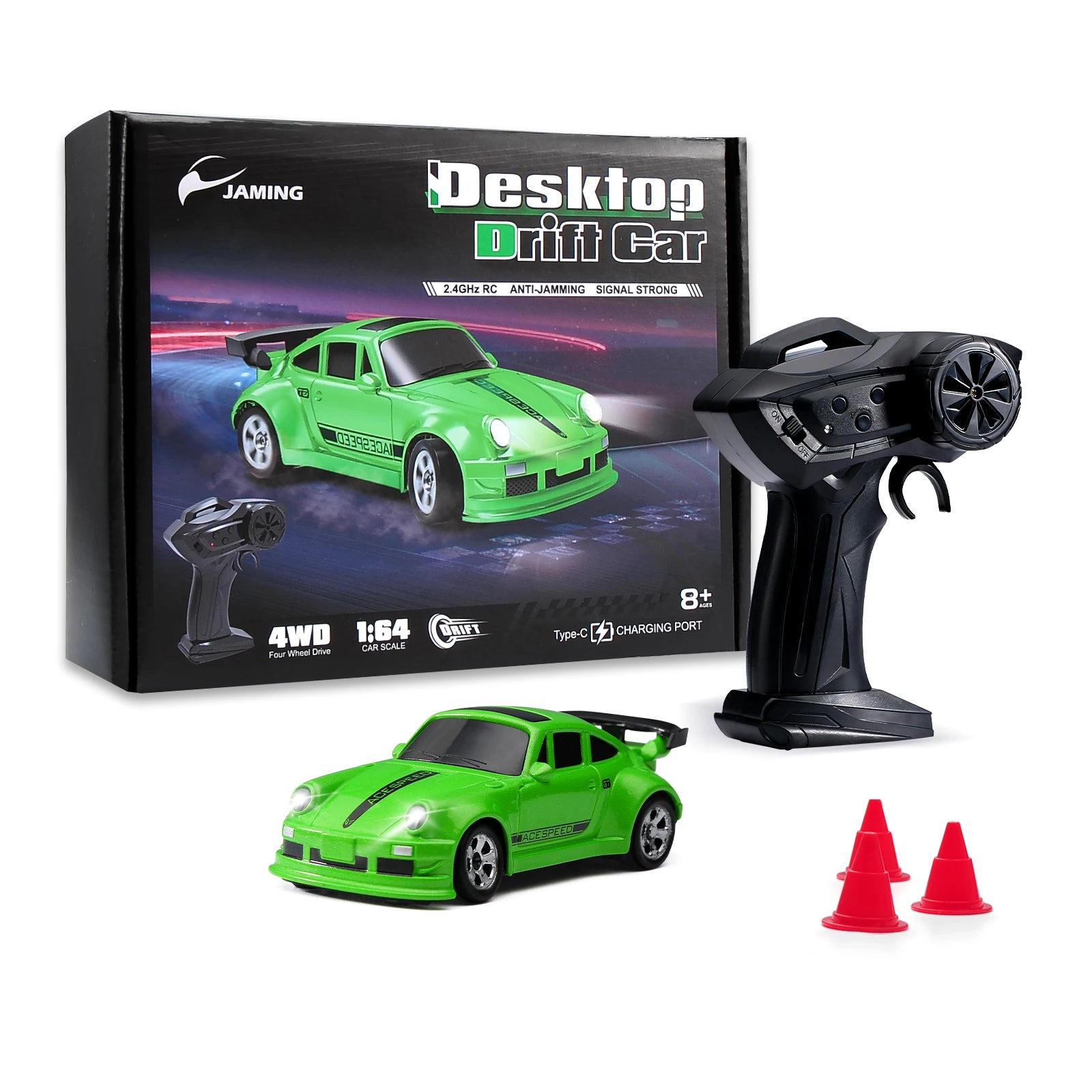 1/64 RC Car Four-Wheel Drive Remote Control Desktop Stunt Car Full Proportions Mini Racing Drift Car Toy Model Boy Gift