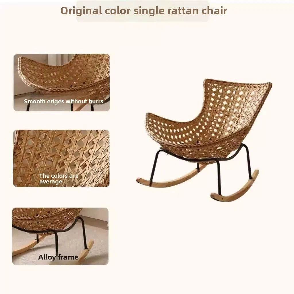 Outdoor Rattan, Recliner, Rocking Chair, Balcony, Outdoor, Courtyard, Leisure, Chair, Lazy, Sofa, Living Room, Sleepable