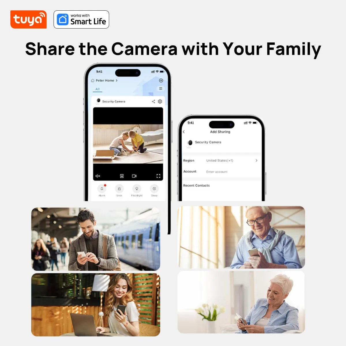 5G & 2.4G Tuya Smart Indoor/Outdoor Security Camera for Home,Baby/Elder/Pet Camera With Phone App,Color Night Vision 2-Way Audio