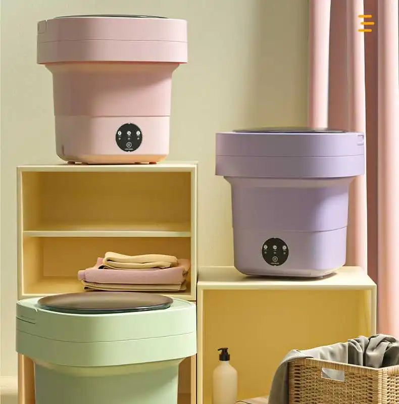 Foldable Mini Washing Machine Portable Mini Socks Underwear Panties Washing Machine Big Capacity 3 Models With Spinning Dry
