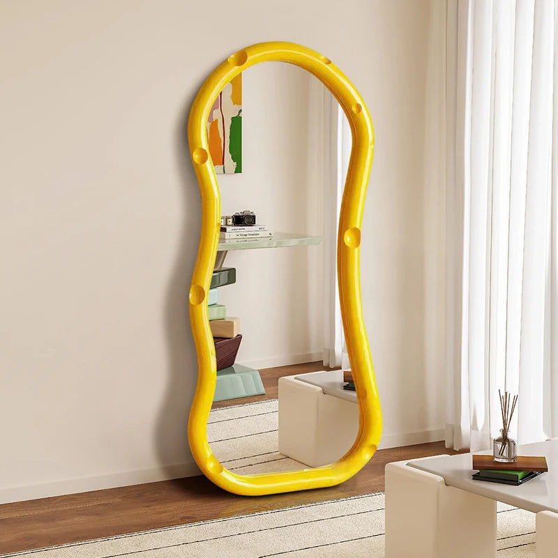 Oval Cute Mirrors Full Body Standing Nordic Princess Bedroom Mirrors Full Body Living Room Espejos Decorativos Room Decoration
