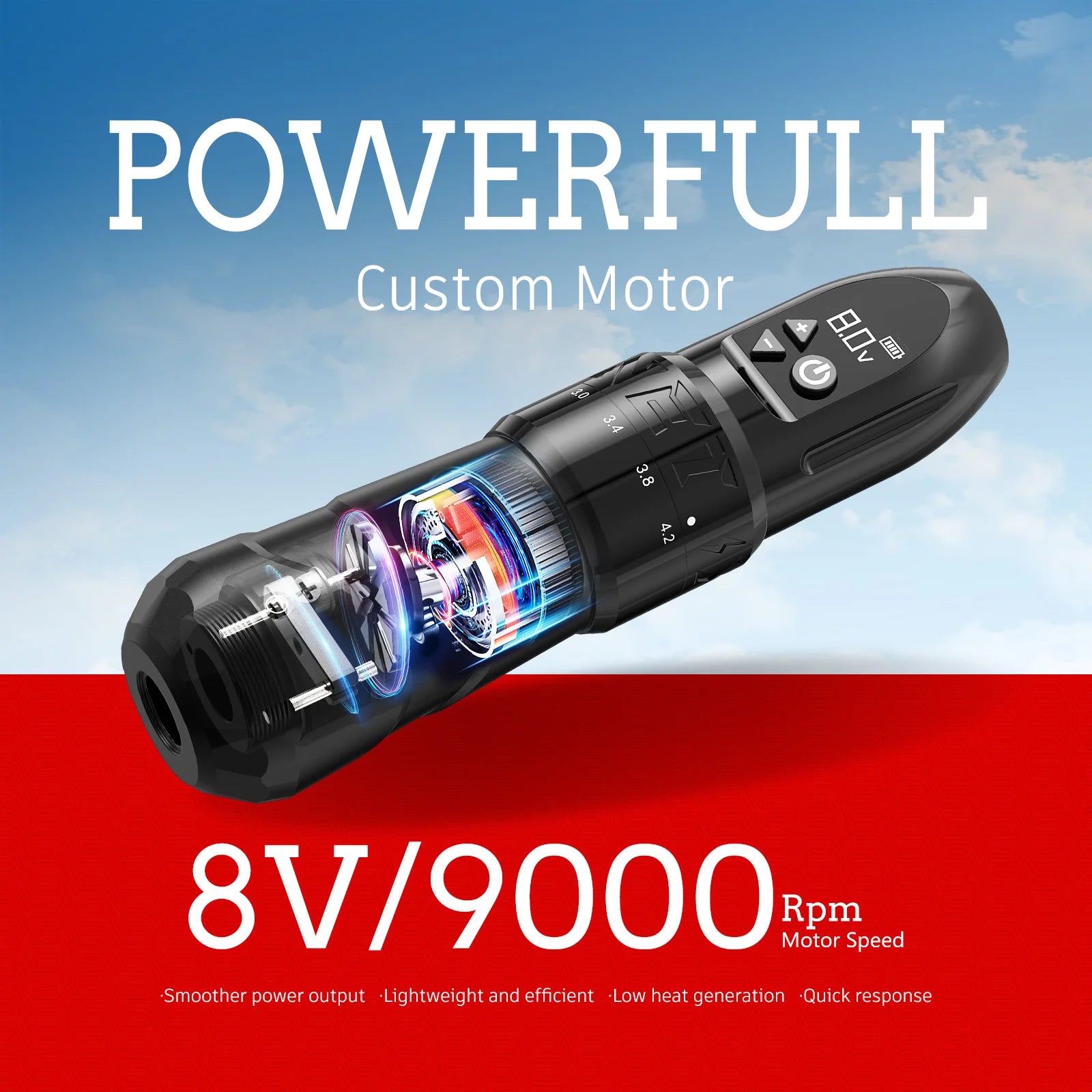 XNET F2 Wirless Tattoo Machine Pen 2.0-4.2mm Adjustable Stroke With Powerful Custom Motor for Makeup Microplasty Pen For Tattoo