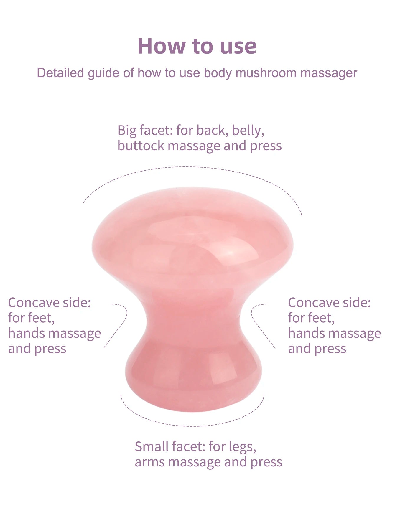 1 Natural Jade Mushroom Shape Gua Sha Board Face Back Body Massager Facial Beauty Care Skin Tool Women Relaxing Face Roller