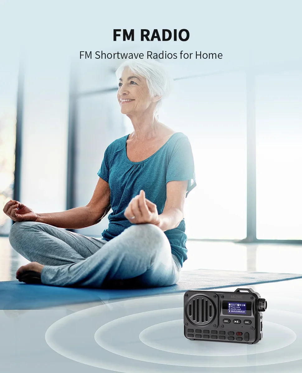 BV800 Super-Portable Bluetooth Speaker with FM Radio,LCD Screen Display, Antenna, AUX Input, USB Disk, TF Card, MP3 Player