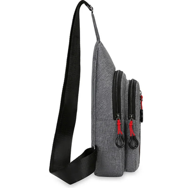 Men's Chest Bag 2024 New Casual Fashion Shoulder Bag Male Hand Crossbody Korean Cycling Backpack