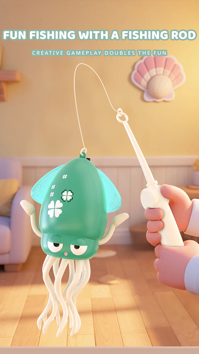 Magic Dancing Octopus Toy Electric Pet Crawling Light&Music Squid Toys for Kids Interactive Development Toddler Tummy Time Gifts