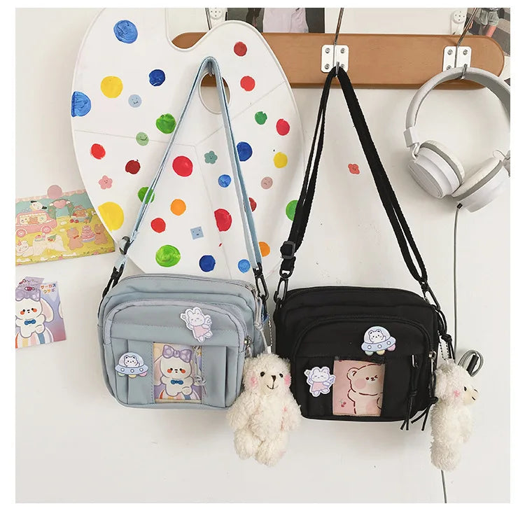 New Kawaii Bag Girls 2025 New JK Transparent Bag Small Crossbody Bag For Women Purses and Handbags Shoulder Bag Itabag Bolso