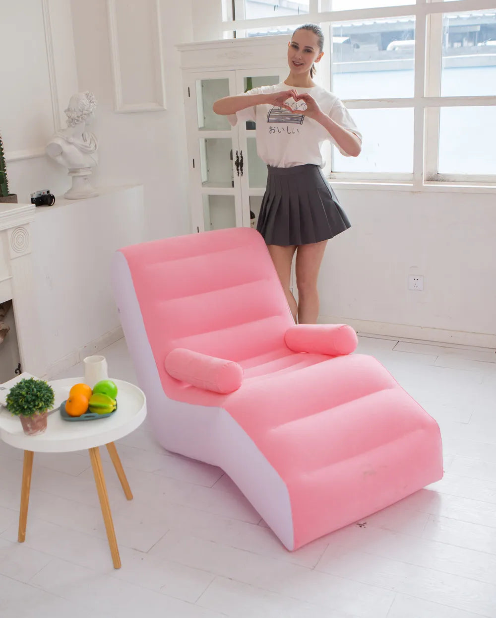 K-STAR New Inflatable Lazy Sofa Fashionable And Comfortable Lunch Rest Lazy Chair Indoor Foldable Bed Leisure Air Bench Hot 2023