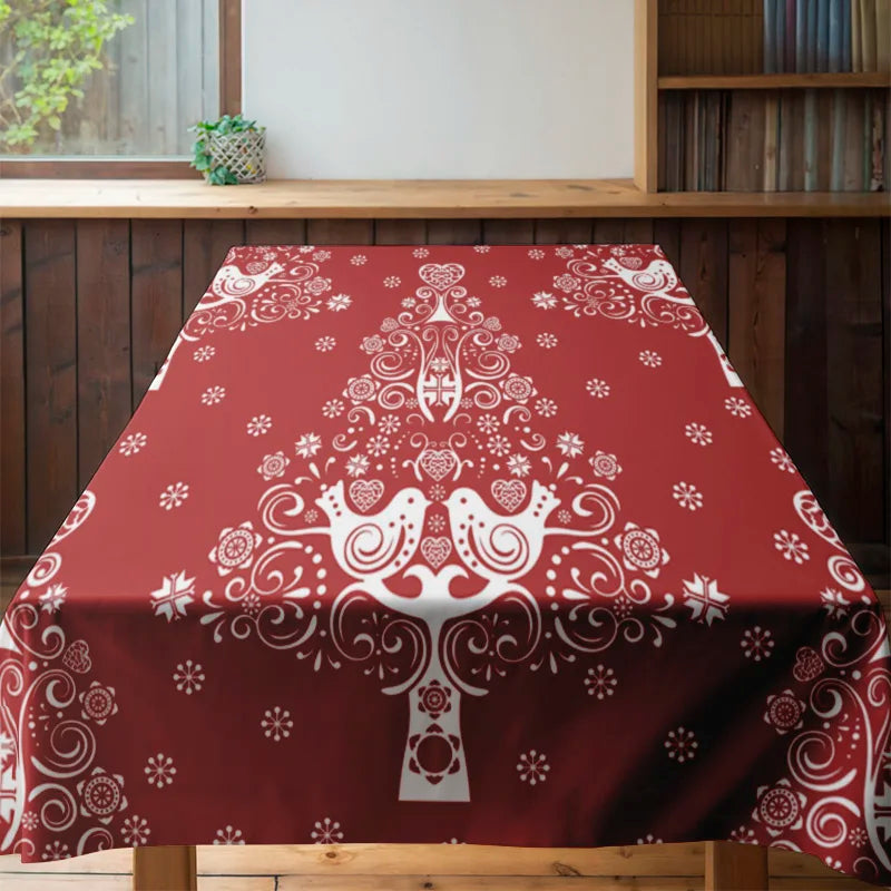 Waterproof Tablecloth Vintage Floral Dining Table Cover Washable Rectangle Table Linens Party Decor Kitchen Table Protector