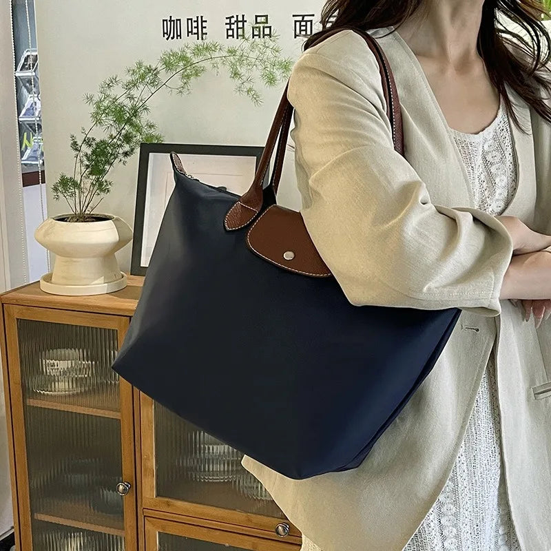 Women's shoulder bag new large-capacity tote bag armpit bag female Longxiang bag fashionable handbag