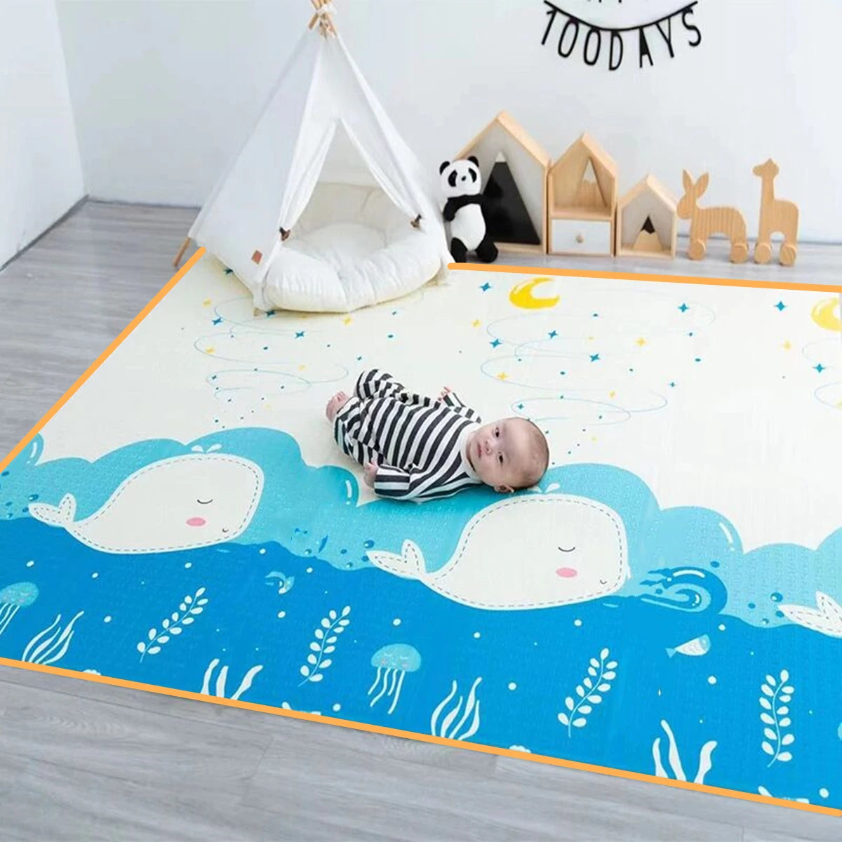 200x180/180x150/180x120cm Play Mat for Children's Thick Safety Mat Friendly Crawling Play Mats Folding Mat Carpet Rug Playmat