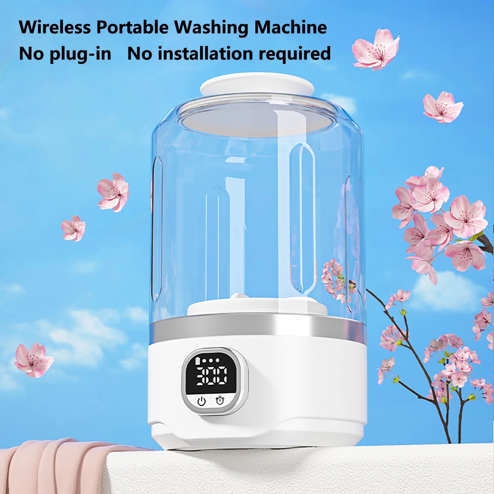3000mAh Battery Fully Automatic Mini Portable Washing Machine which can wash underwear socks suitable for business tripsoutdoor