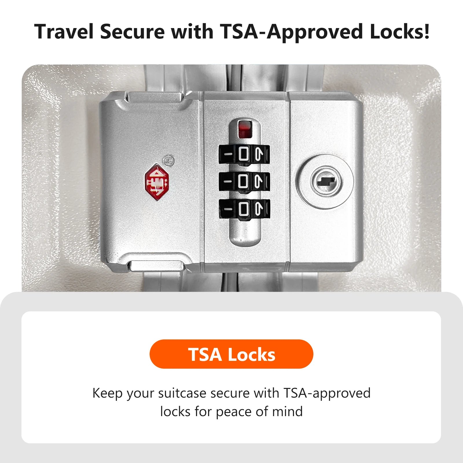 AIWEINY Luggage Aluminum Frame Hard Shell Trolley Case, TSA Lock, with Cup Holder and Phone Holder, USB, 20“-26”