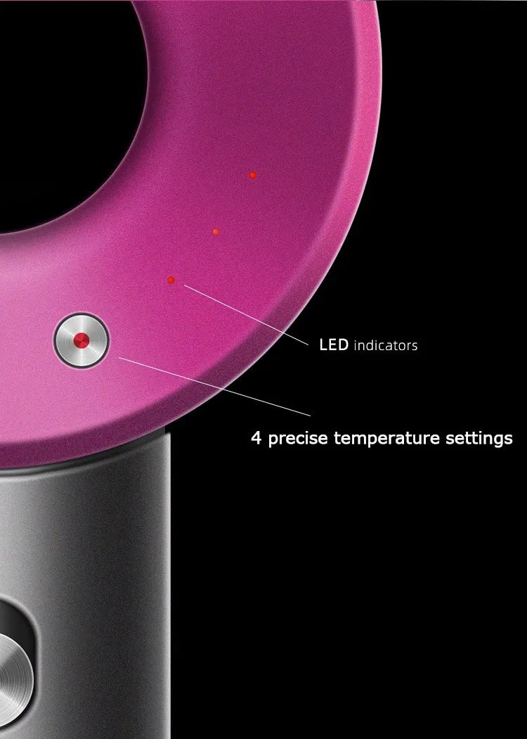 Leafless Hair Dryer New Professional With Flyaway Attachment Negative Ionic Premium Hair Dryers Multifunction Salon Style Tool