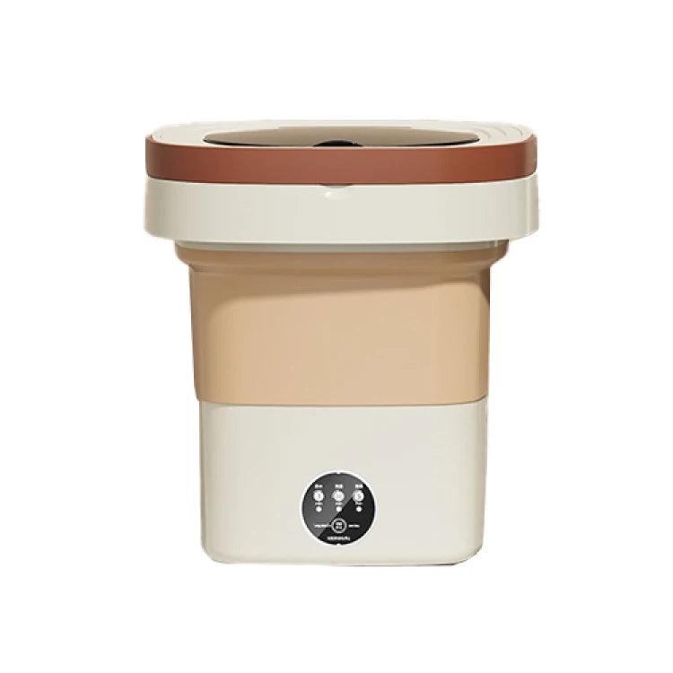 Folding Portable Washing Machine 8.5L Large Capacity Clothes Spin Dryer Bucket Travel Underwear Socks Ultrasonic Mini Washer