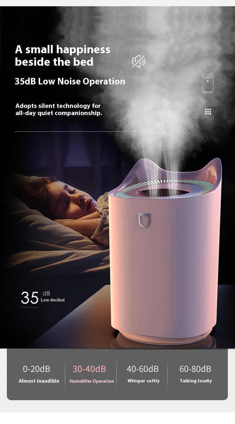 3000Ml Dual Jet Air Humidifier Large Capacity Atomizer Ultrasonic Aroma Diffuser Cool Mist Maker Air Humificador Purifier