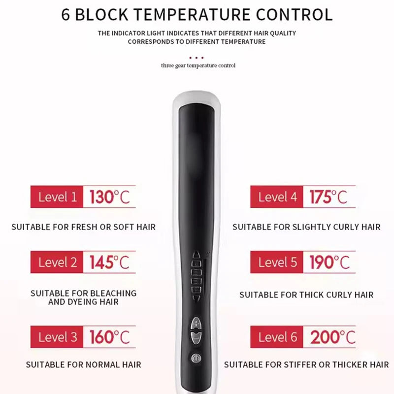 Professional Electric Hair Styling Straightening Smoothing Modeling Brush Rotating Hairbrush Hot Comb Electrical Curling Iron