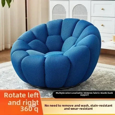 Single Seat Designer Pumpkin Lazy Sofa Balcony and Bedroom Can Lie Down and Recline Italian Minimalist Rochburg Football Sofa