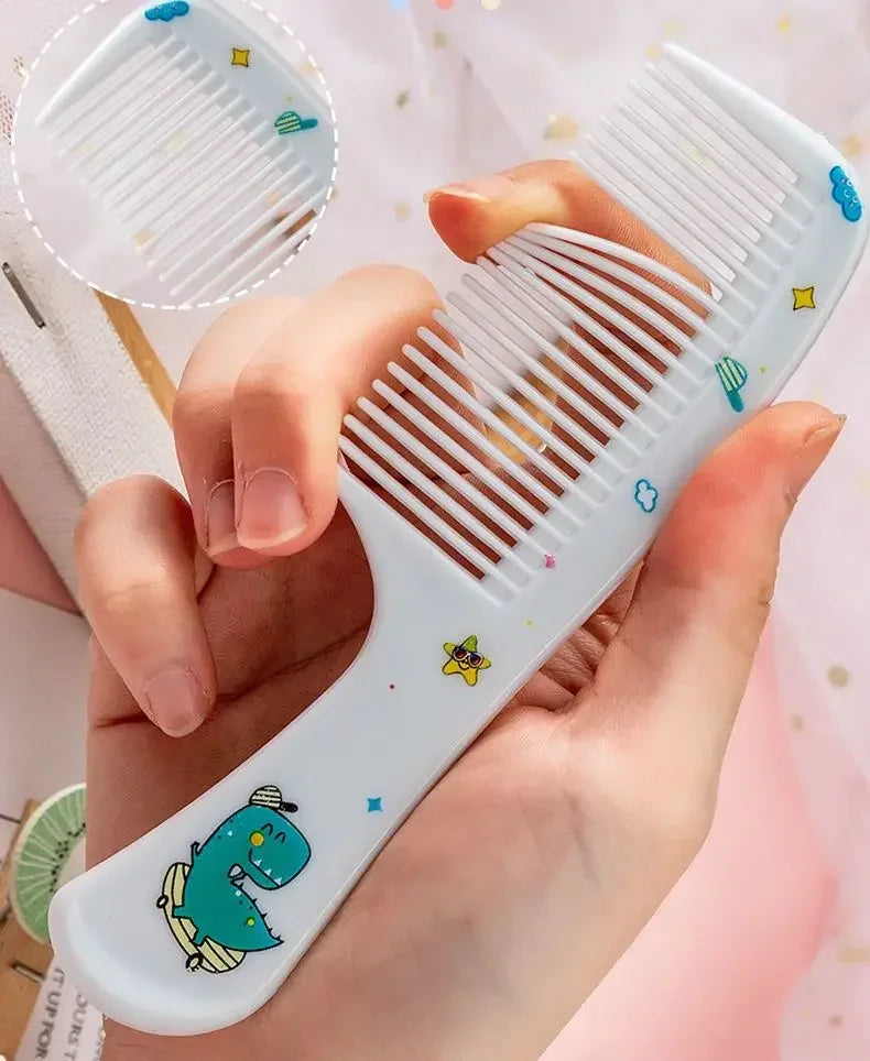 Cute Portable Anti-Static Plastic Hairdressing Comb Hairdressing 2Pcs For Girls Hair Comb Cartoon Baby Child Kids Hair Comb Set
