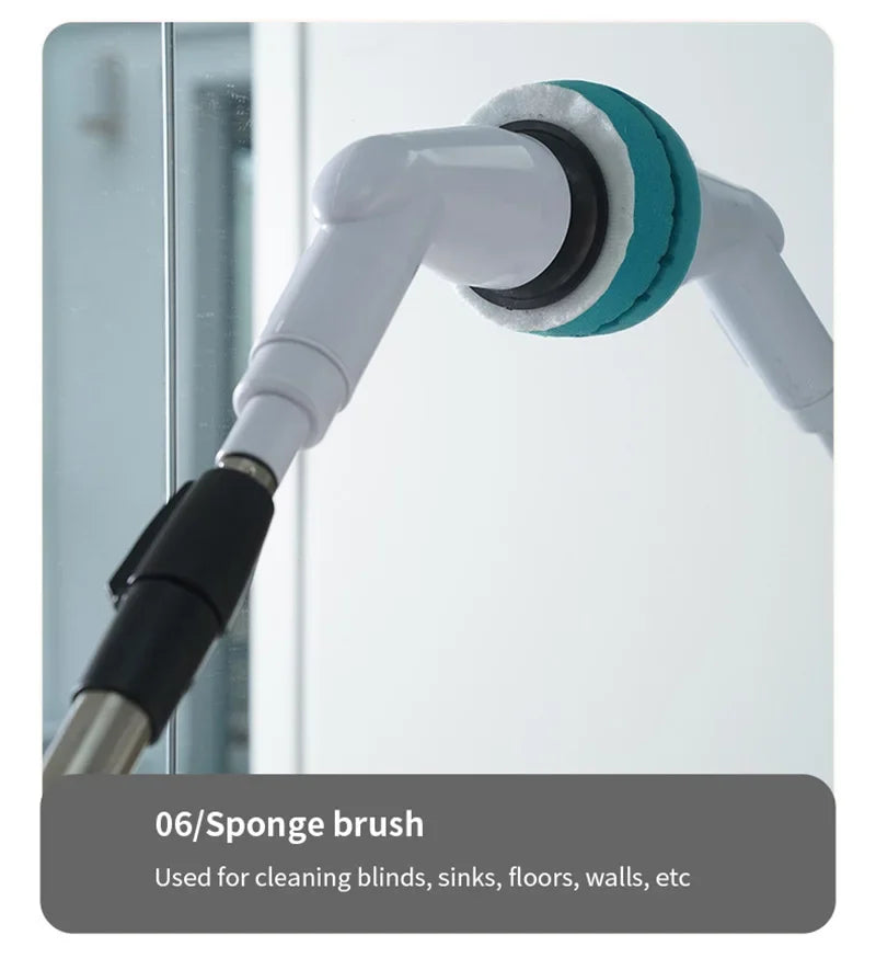 Xiaomi 2000mAh 6-in-1 Electric Cleaning Brush Wireless Electric Rotary Clean Brush Shower Clean 8 Head For Bathroom Kitchen Home