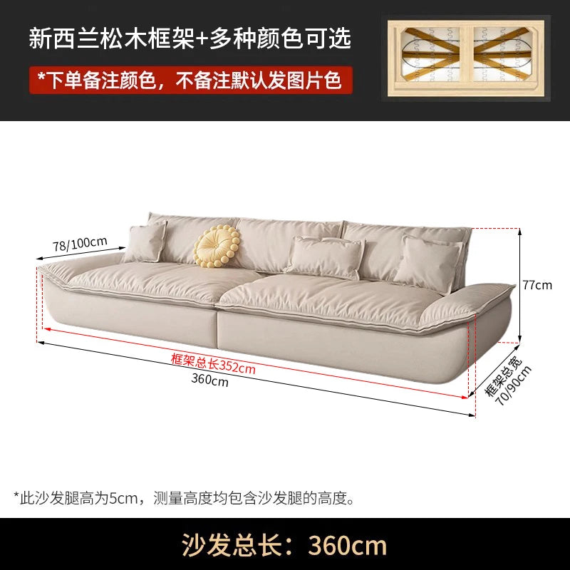 Minimalist Living Room Sofas Oversized Cushion Individual Nordic Living Room Sofas 2 Seater Modern Divano Soggiorno Furniture