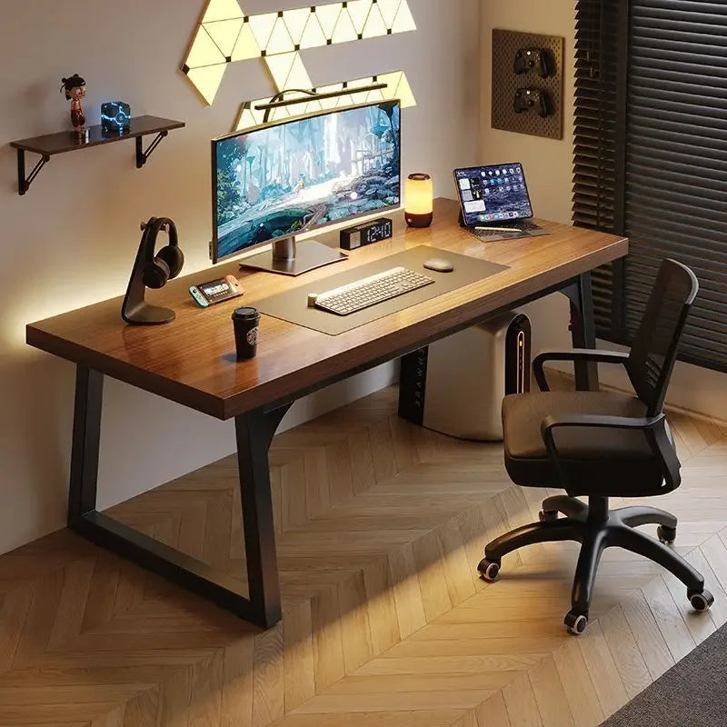 Home Computer Desk Desktop Desk Student Home E-sports Table Bedroom Simple Bookshelf Table Long Desk Workbench