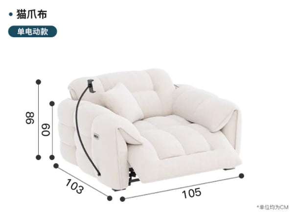 Italian Loveseat Electric Sofa Modern Luxury Designer Apartments Lazy Couch Recliner Sleeper Divano Soggiorno Furniture Home