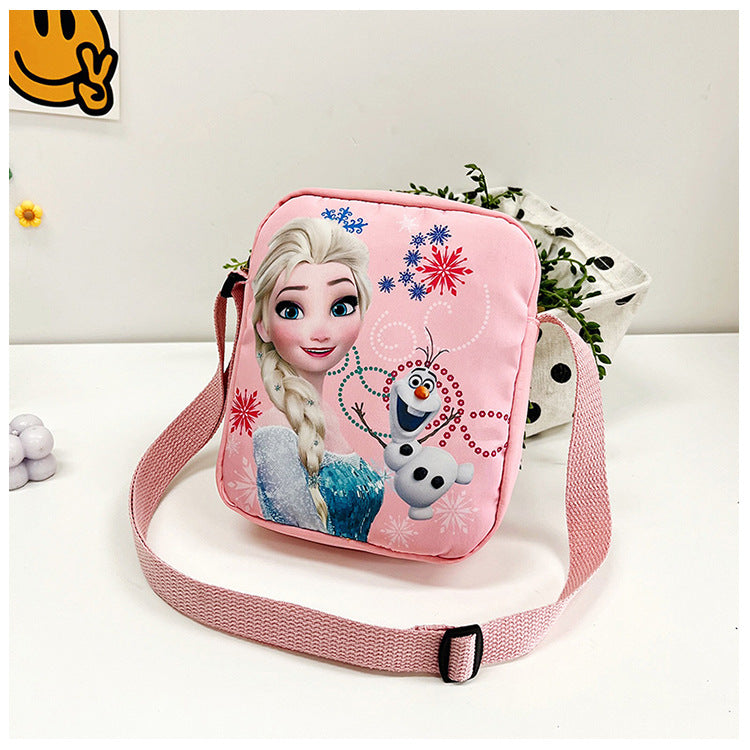 Disney New Cartoon Frozen Children's Bag Baby Girl Cute Princess Crossbody Bag Elsa Gift Shoulder Mobile Phone Bag