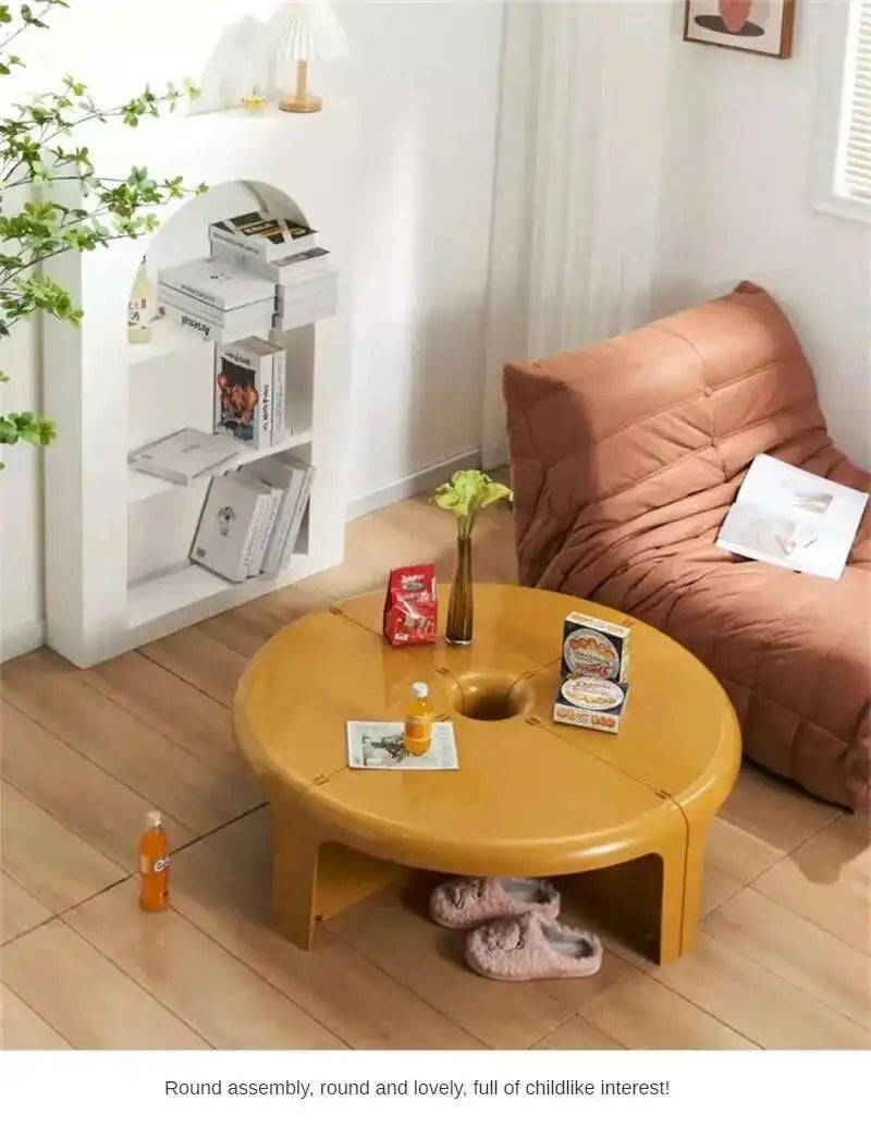 Nordic Round Color Side Table Creative ABS Plastic Coffee Tables Designer Living Room Furniture Modern Home Storage Corner Table