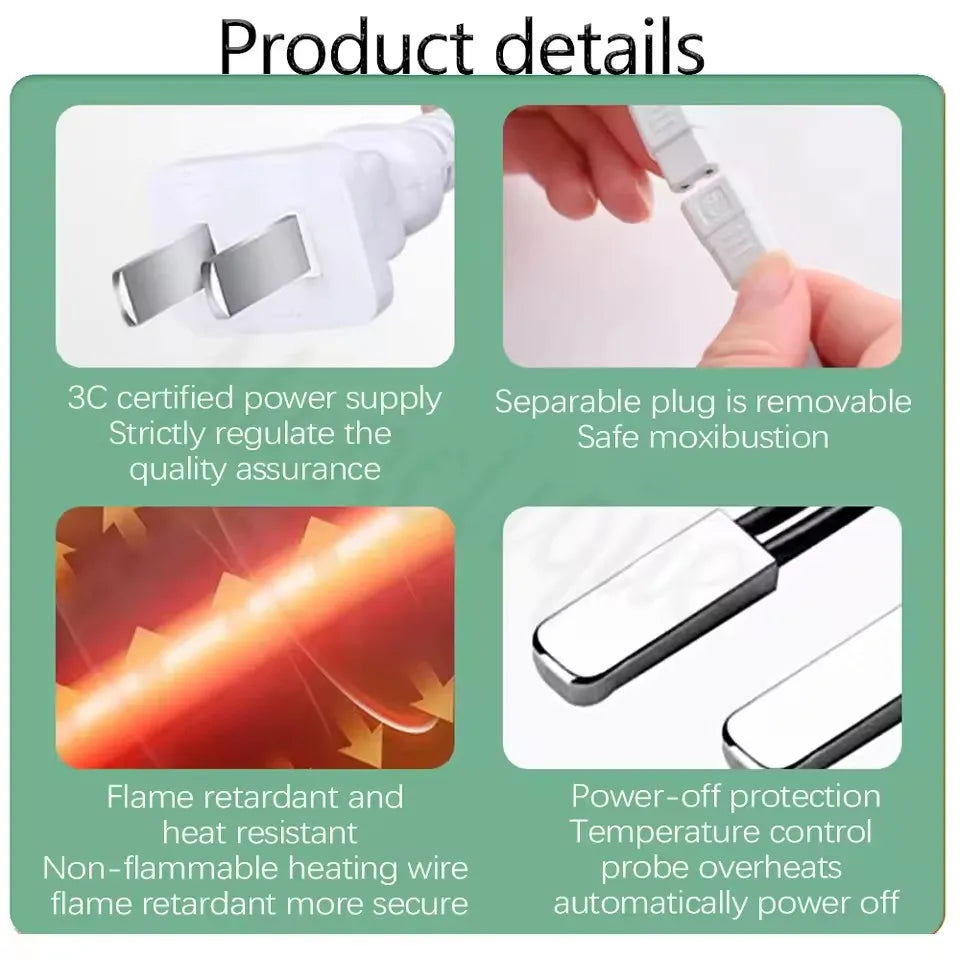 Winter Calf Heat Massager Electric Moxa Mugwort Foot Boot Muscle Relax Blood Circulation Wormwood Knee Pad with Remote Control