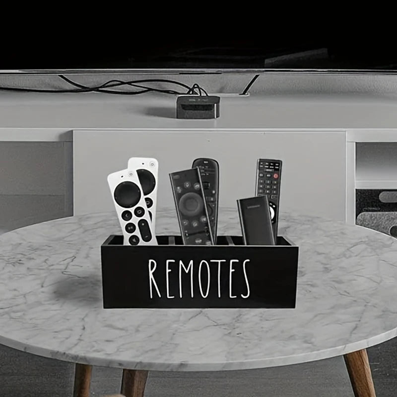 Remote Control Holder TV Remote Holder Remote Holder Remote Organizer Caddy Table Wooden Remote Box for Nightstand Bedside Caddy