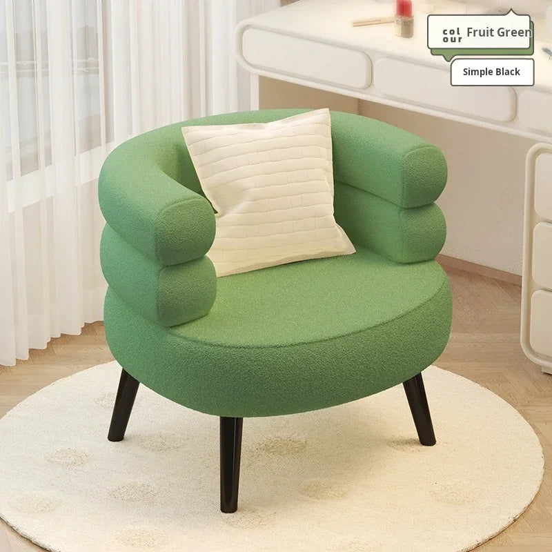 Modern Living Room1-person Sofa Comfortable Bedroom Fluff Armchair Nordic Simple Nail Salon Makeup Chair Dressing Table Stool