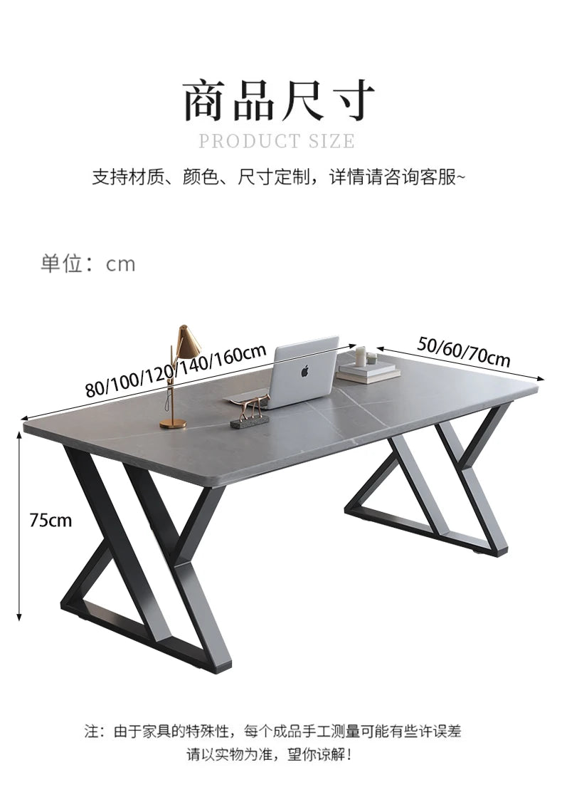 Modern rock board computer desk minimalist design elegant interior gaming desk Mid century luxury mesa para computador furniture