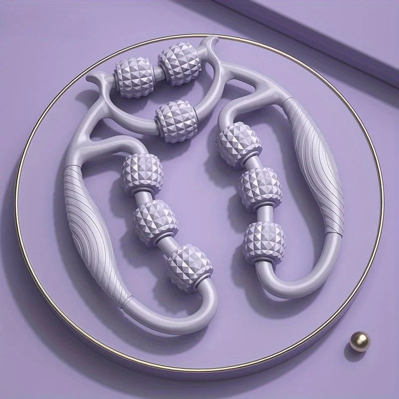 1Pcs 9-Wheel Fascia Muscle Roller, Cellulite Roller, Massage Roller for Relieve Muscle Soreness Thigh,Calf,Arm,Reduce Cellulite