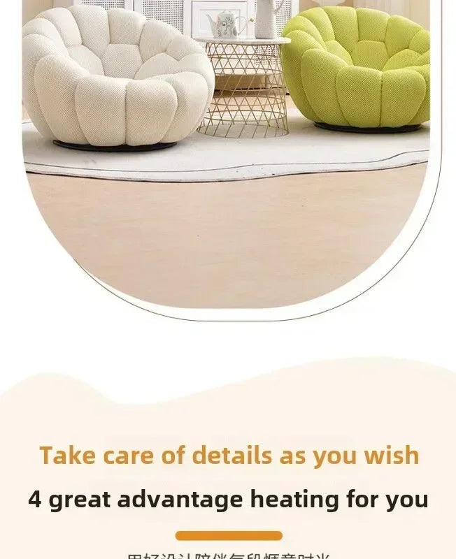 Single Seat Designer Pumpkin Lazy Sofa Balcony and Bedroom Can Lie Down and Recline Italian Minimalist Rochburg Football Sofa