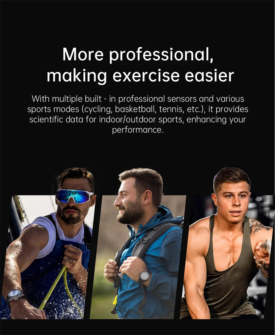 2025 New GT5 Pro GPS Track Smart Watch Men 360*360 AMOLED Screen NFC BT Call Waterproof Health Monitor Man Smartwatches IOS