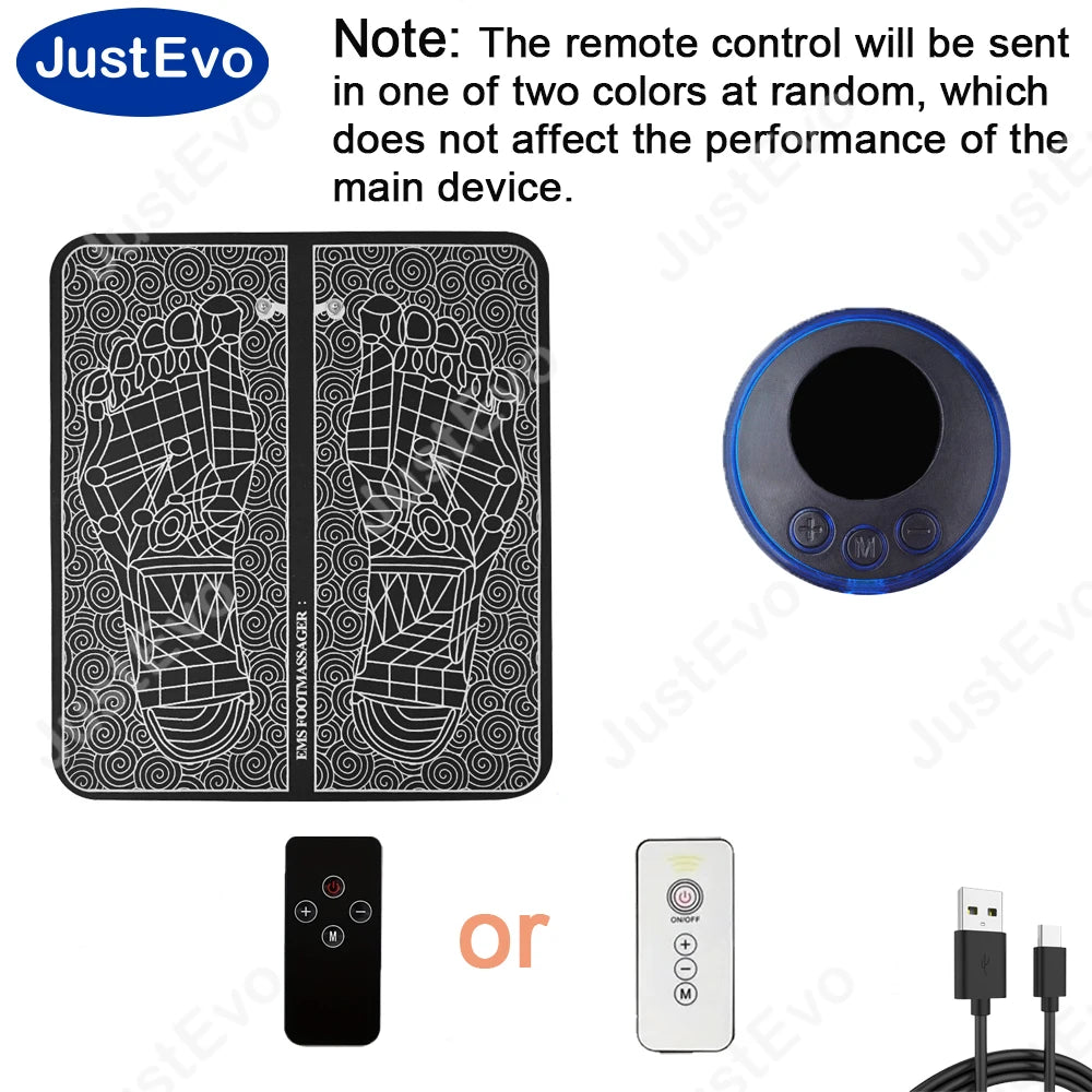 JuatEvo Foot Massage Mat, Foot Massager, PP Plastic, PU Cushion, Soft & Skin-Friendly, Lightweight Design, Dark Tone.TJ-P1