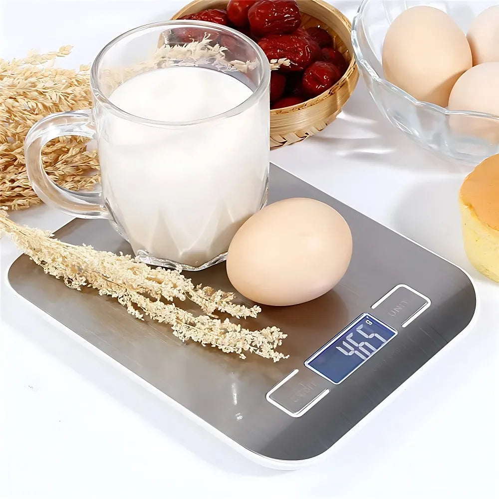 5/10KG Kitchen Scale Stainless Steel Portable Food Scale LCD Electronic Scales Jewelry Baking Weight Digital Scale 0.1g