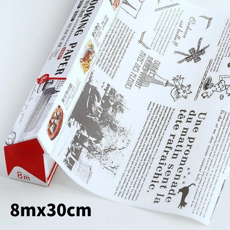 5/8/10/20m Parchment Paper Baking Sheets Non-Stick Precut Baking Liners for Oven Air Fryer Grilling Mat Steaming Bread Cookies