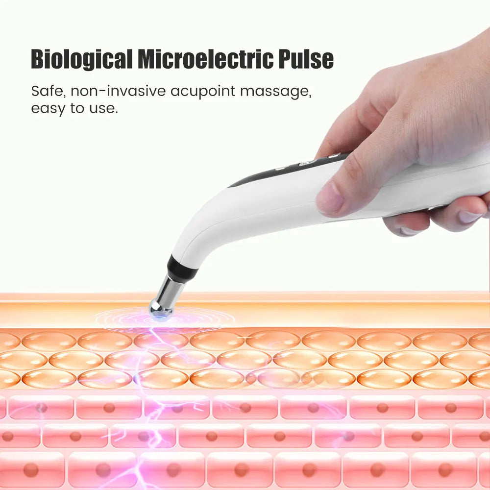 Electronic Acupuncture Pen Electric Meridians Laser Therapy Heal Massage Pen Meridian Energy Pen Relief Pain Tools Body Massager
