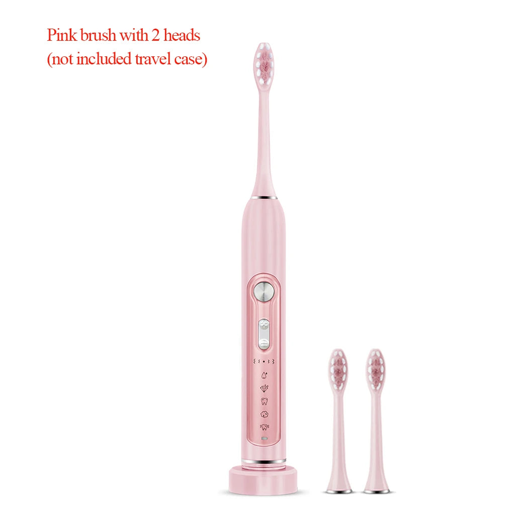 SUBORT S7 Super Sonic Electric Toothbrushes for Adult Kid Smart Timer Whitening Toothbrush IPX7 Waterproof Replaceable Heads Set