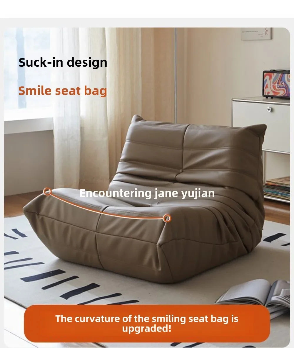 Internet celebrity caterpillar lazy sofa single lying balcony leisure chair can lie down can sleep togo modern simple living roo