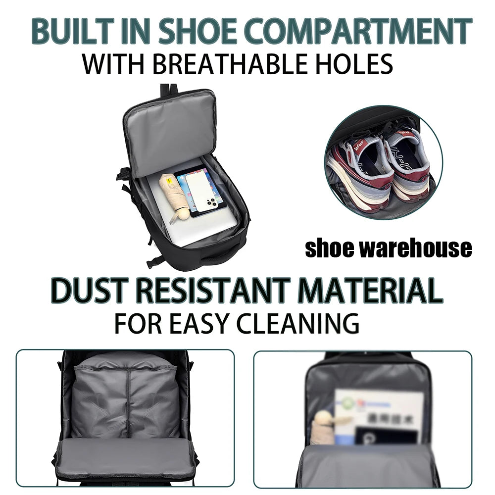 Travel Backpack Airline Approved Low-Cost Airline Solid Color Leisure Large Capacity Commuter Computer Bag Backpack