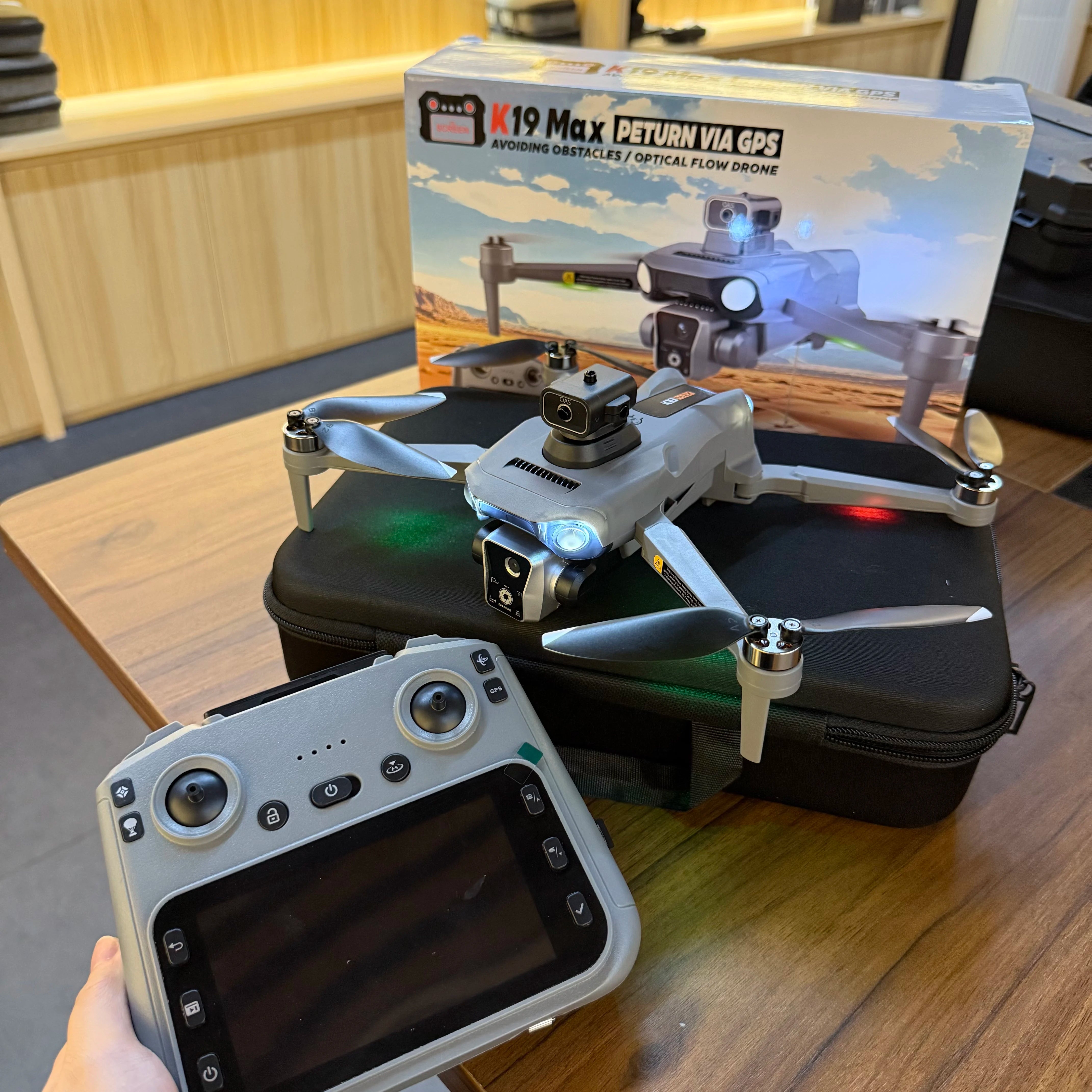 2025 K19Max GPS Return Drone 5G 8K HD Dual Camera Dron Remote With Screen Omnidirectional Obstacle Avoidance Drone RC Toy Gift