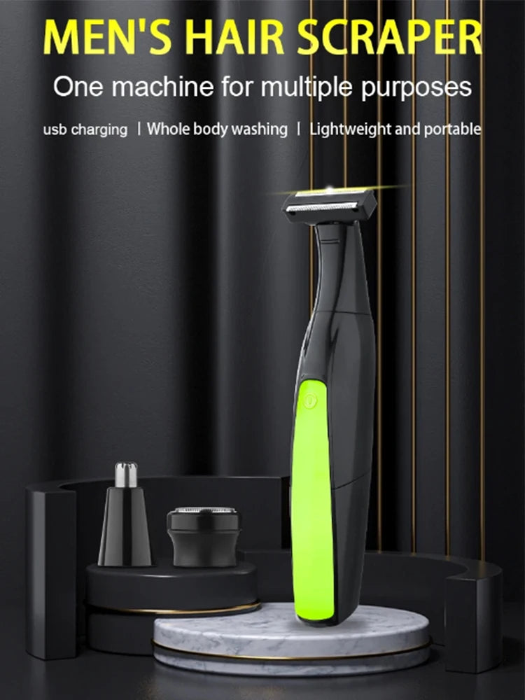 7 in 1 Shaver Men's Multifunctional Rechargeable Earbrow Nose Hair Trimmer Bikini Line Sensitive Shaver Hair Shaving Trimmer