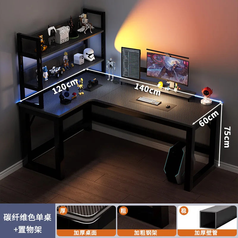 Creative Corner Computer Desks European Office Furniture Double Table Internet Cafe Gaming Desk Home Bedroom Wooden Study Table