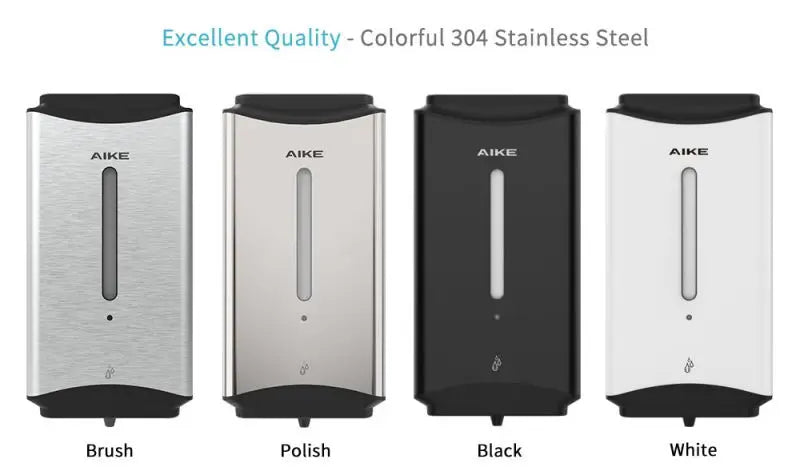 AIKE 1100ML Automatic Liquid Soap Dispenser Bathroom Hand Sanitizer Liquid Dispenser Stainless Steel Wall Mounted Soap Dispenser