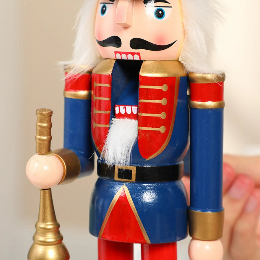 1Pcs 30CM Nutcracker Puppet Soldier Decoration Painted Vintage Design Christmas Elements Home Tabletop Decorations