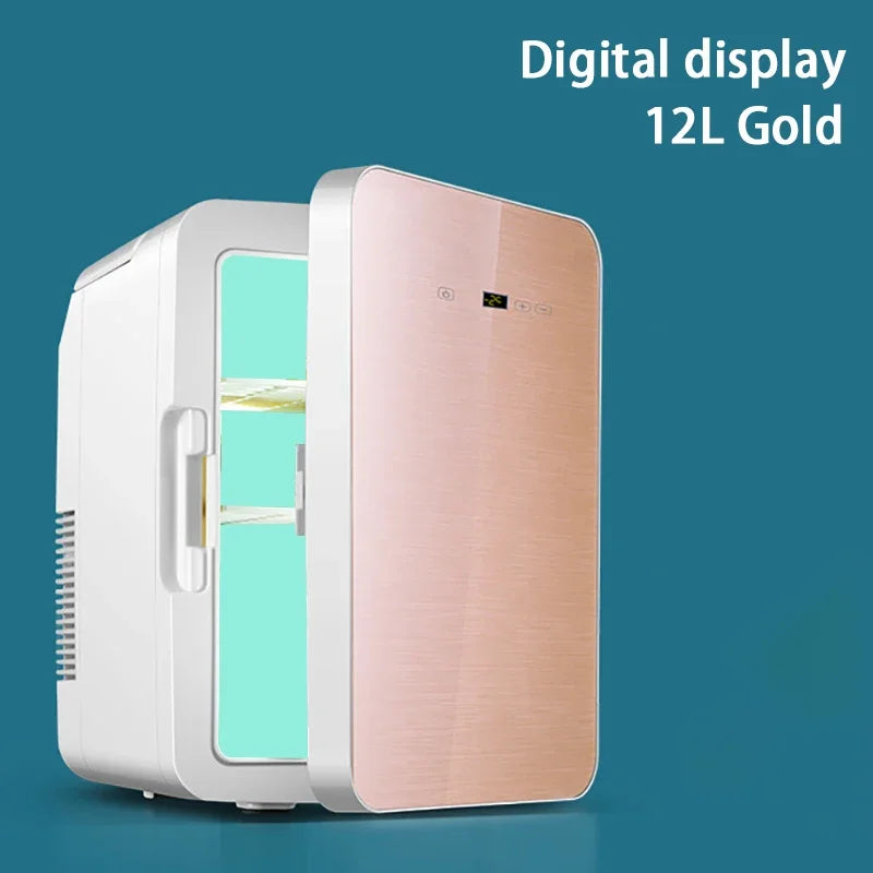 12L Portable Mini Refrigerator Student Dormitory Heating And Cooling Cosmetics Car Home Dual-Use Refrigeration And Preservation